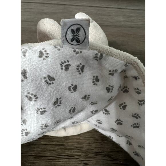 Modern Moments Cream Teddy Bear Lovey with Paw Print Underlay - Picture 5 of 6